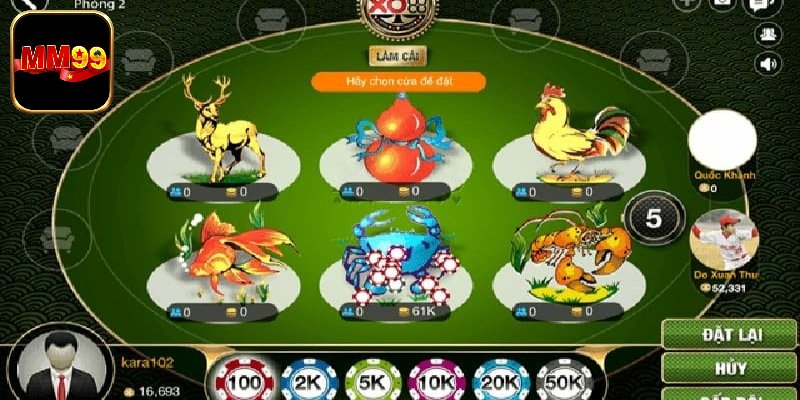 Các bước để tham gia bầu cua MM99