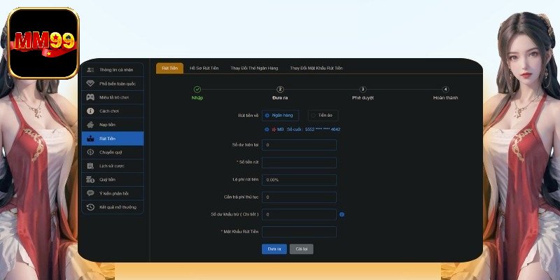 Điều kiện rút tiền MM99