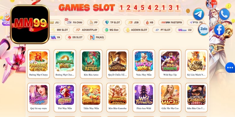 Thế giới slot đẳng cấp tại MM99